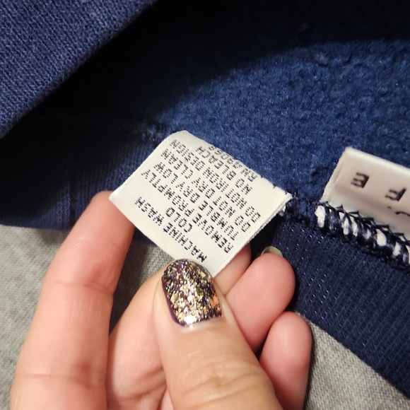 Vintage Y2K Custom Reworked Upcycled Super Crop Oversized Pullover Sweatshirt - Picture 9 of 9